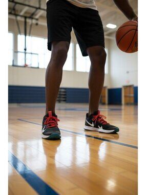 Nike LeBron Witness 4 Men's Basketball Sneakers Size 12 Black Red Glass Blue BV7